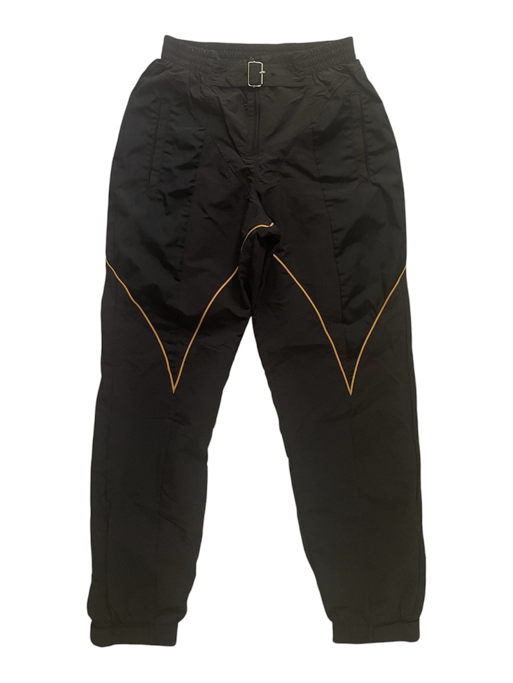 Adidas x Paolina Russo Track Pants Womens S Black Orange Piping Belted Techwear